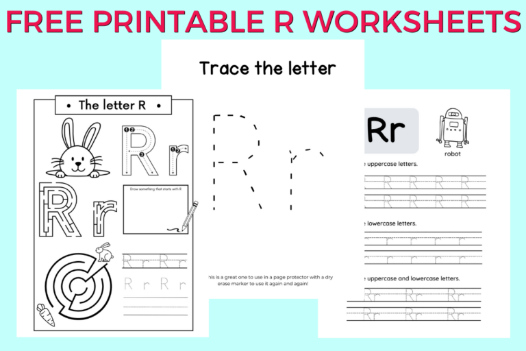 Letter R Worksheets for Preschoolers - Kindergarten Ready Skills