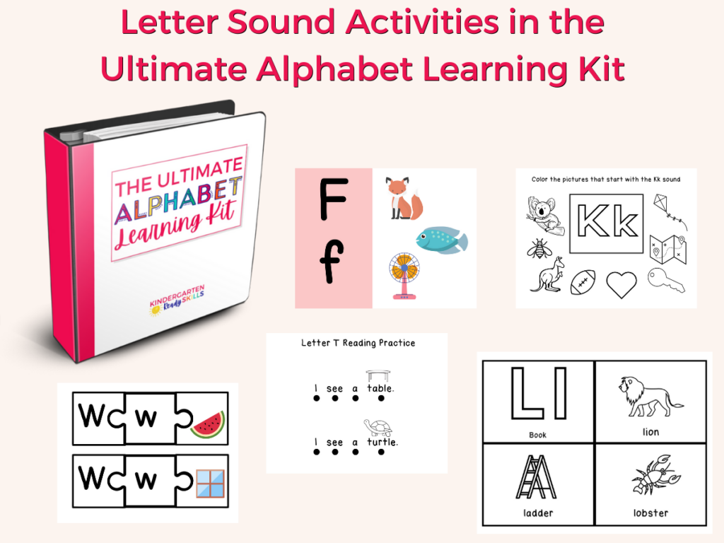 Letter Sound Activities in the Ultimate Alphabet Learning Kit