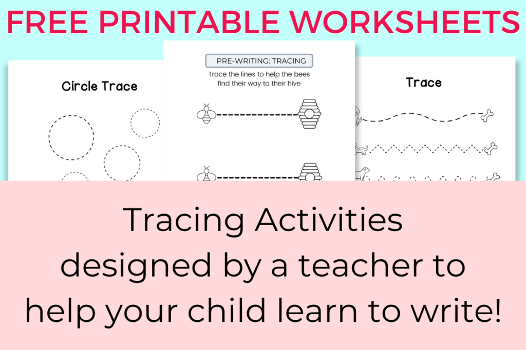 Tracing Worksheets for Preschoolers - Kindergarten Ready Skills