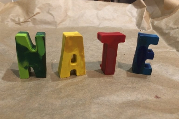 personalized name crayons