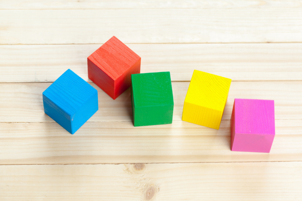 square shaped preschool blocks